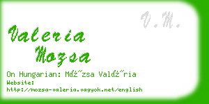 valeria mozsa business card